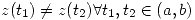 <tex> z(t_1)\neq z(t_2)\forall t_1,t_2\in(a,b)</tex>