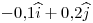 <tex>-0.1\widehat{i}+0.2\widehat{j}</tex>