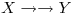<tex>X \rightarrow \rightarrow Y</tex>