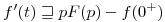 <tex>f'(t) \sqsupseteq pF(p) - f(0^+)</tex>