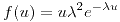 <tex>f(u)=u\lambda^{2}e^{-\lambda u}</tex>