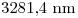 <tex>3281.4\mbox{ nm}</tex>