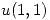 <tex>u(1,1)</tex>