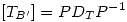 <tex>[T_{B'}] = P D_T P^{-1}</tex>
