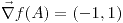 <tex>\vec\nabla f (A)=(-1,1) </tex> <tex>\vec\nabla f (A)=(-1,1) </tex>