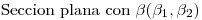 <tex>\mbox{Seccion plana con } \beta(\beta_1 , \beta_2)</tex>