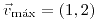 <tex>\vec{v}_{\max}=\left(1,2\right)</tex>