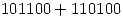 <tex>101100+110100</tex>