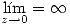 <tex>\lim_{z \to 0} = \infty </tex>