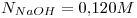 <tex>N_{NaOH}=0.120M</tex>