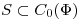 <tex>  S \subset C_0 (\Phi)</tex>