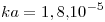 <tex>ka=1,8.10^{-5}</tex>