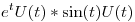 <tex>e^{t}U(t) \ast \sin(t)U(t)</tex>