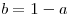 <tex>b=1-a</tex>