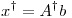 <tex>x^\dagger = A^\dagger b</tex>
