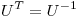 <tex>U^T=U^{-1}</tex>