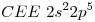 <tex> CEE\ 2s^2 2p^5</tex>