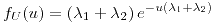 <tex>f_{U}(u)=\left(\lambda_{1}+\lambda_{2}\right)e^{-u\left(\lambda_{1}+\lambda_{2}\right)}</tex>