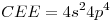 <tex>CEE= 4s^2 4p^4</tex>