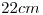 <tex>22 cm</tex>