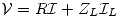 <tex>\mathcal{V}=R\mathcal{I}+Z_L\mathcal{I}_L </tex>