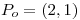 <tex>P_o=(2,1)</tex>