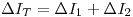 <tex>\Delta  I_T = \Delta I_1 + \Delta I_2</tex>