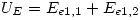 <tex>U_E=E_{e1,1}+E_{e1,2}</tex>
