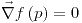 <tex>\vec\nabla f\left(p\right)=0</tex> <tex>\vec\nabla f\left(p\right)=0</tex>