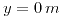<tex>y=0\,m</tex>