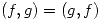 <tex>(f,g) = (g,f)</tex>