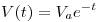 <tex>V(t)=V_a e^{-t}</tex> <tex>V(t)=V_a e^{-t}</tex>
