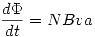 <tex>\frac{d\Phi}{dt}=NBva</tex>
