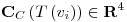 <tex>\mathbf{C}_C \left( T \left( v_i \right) \right) \in \mathbf{R}^4</tex>