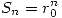<tex> \mathop{S_{n} = r_{0}^n} </tex>