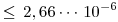 <tex>\leq \, 2,66\cdots \,10^{-6}</tex>