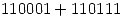 <tex>110001+110111</tex>
