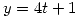 <tex>y=4t+1</tex>