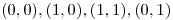 <tex>(0,0),(1,0),(1,1),(0,1)</tex>