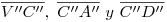 <tex>\overline{V''C''},\ \overline{C''A''}\ y\ \overline{C''D''}</tex> <tex>\overline{V''C''},\ \overline{C''A''}\ y\ \overline{C''D''}</tex>