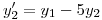 <tex>y'_2=y_1-5y_2</tex>