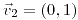 <tex>\vec{v}_{2}=\left(0,1\right)</tex>