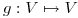 <tex>g: V \mapsto V</tex>