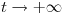 <tex>t \rightarrow + \infty</tex>