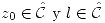 <tex> z_0\in\hat{\mathcal{C}}\mbox{ y }l\in\hat{\mathcal{C}} </tex>