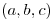 <tex>(a, b, c)</tex> <tex>(a, b, c)</tex>