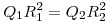 <tex>Q_1R_1^2=Q_2R_2^2</tex>