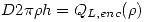 <tex>D2\pi\rho h=Q_{L,enc}(\rho)</tex>
