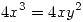 <tex>4x^3 =4x y^2</tex>