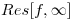 <tex>Res[f,\infty]</tex>
